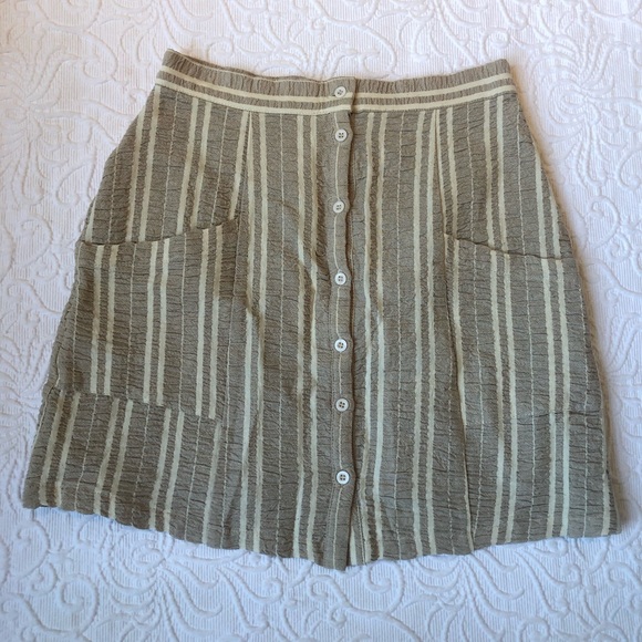 NWT Summer Linen Striped Skirt - Picture 2 of 7